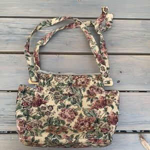 Vintage Tilley Endurables Floral Pick Pocket Proof Tapestry Bag